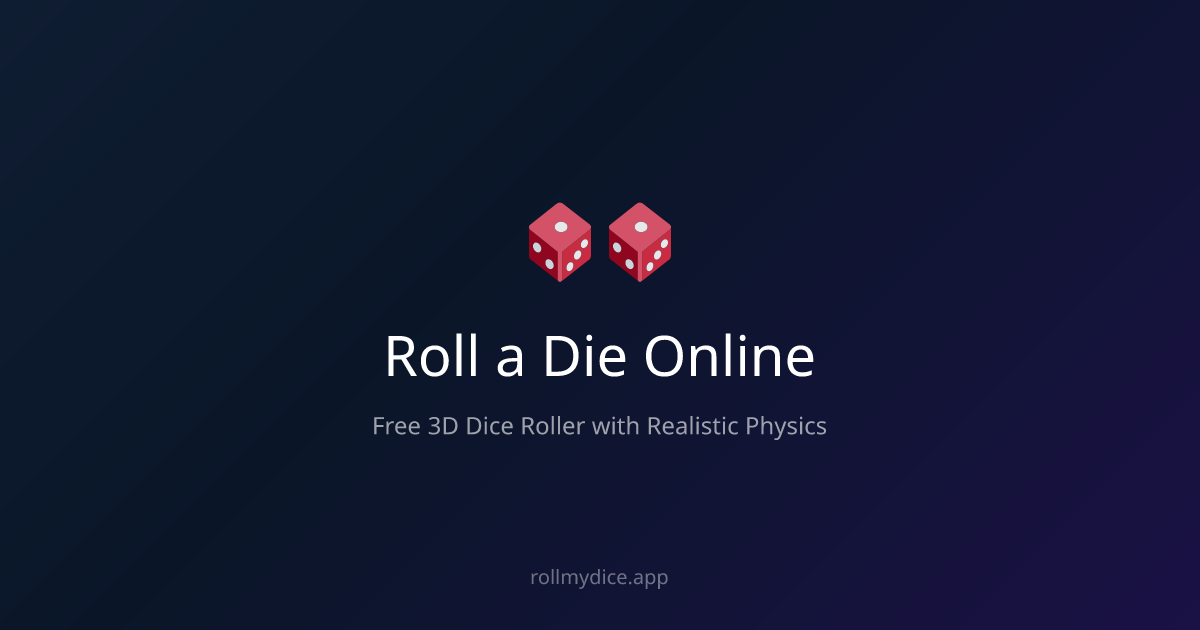 Roll a Die - Free Online Dice Roller | Roll My Dice